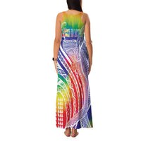Aloha Pride Rainbow Tie Dye Family Matching Tank Maxi Dress and Hawaiian Shirt Humpback Whale - Love is Love LT7 - Polynesian Pride