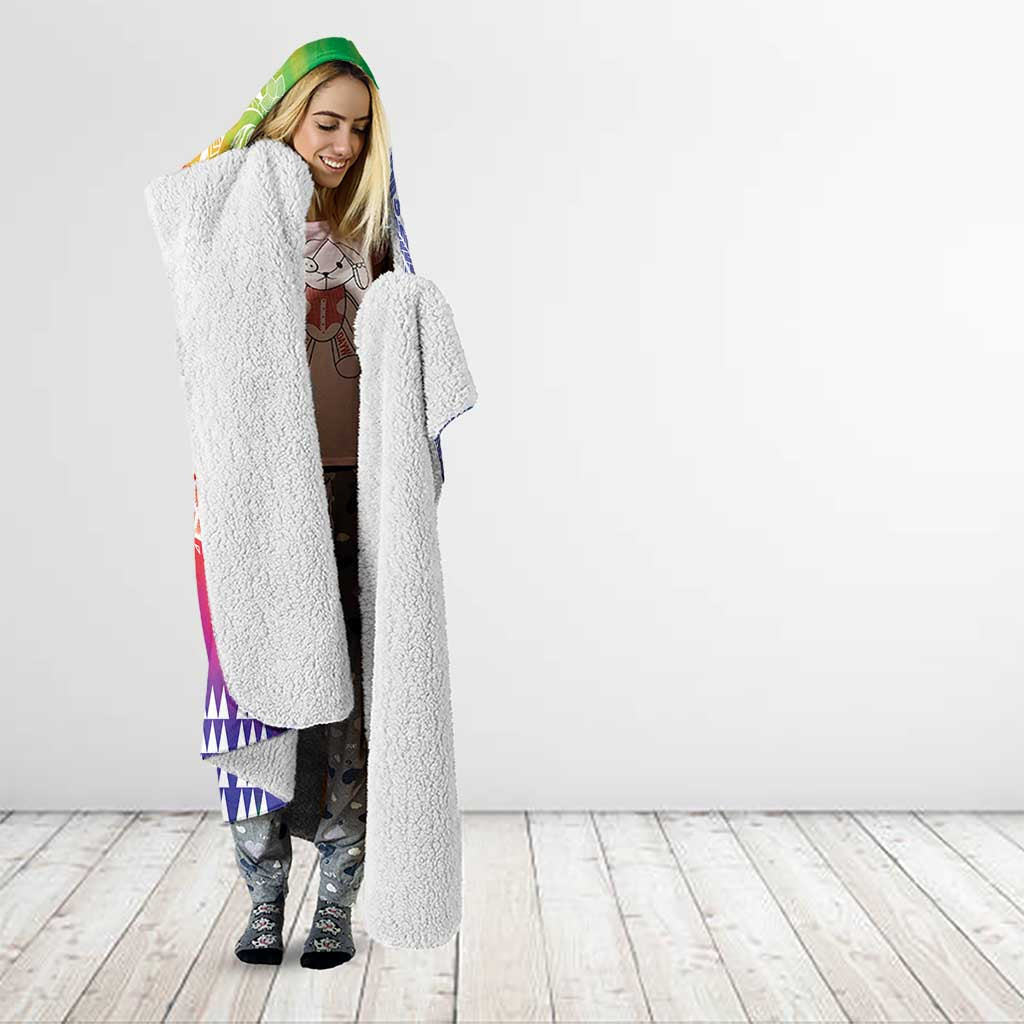 Aloha Pride Rainbow Tie Dye Hooded Blanket Humpback Whale - Love is Love