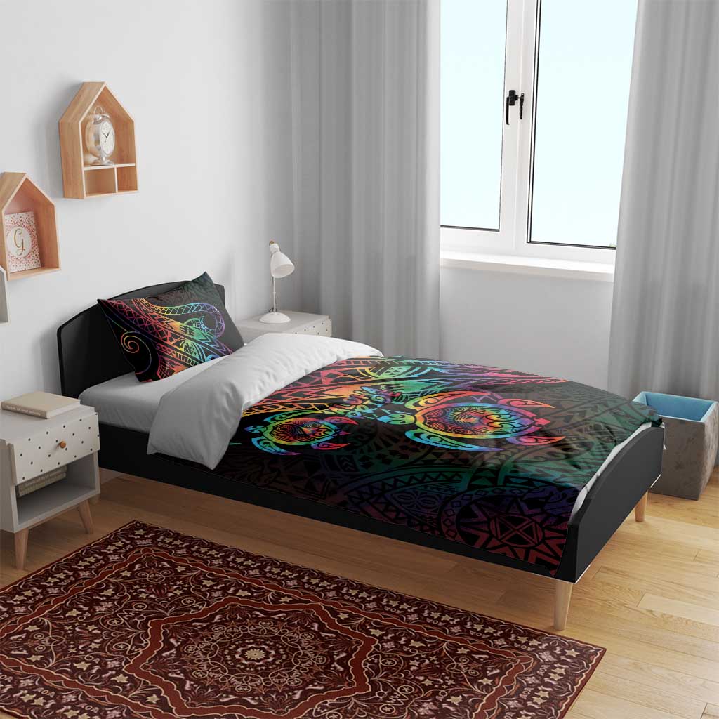 Hawaii Pride Bedding Set Rainbow Swirls