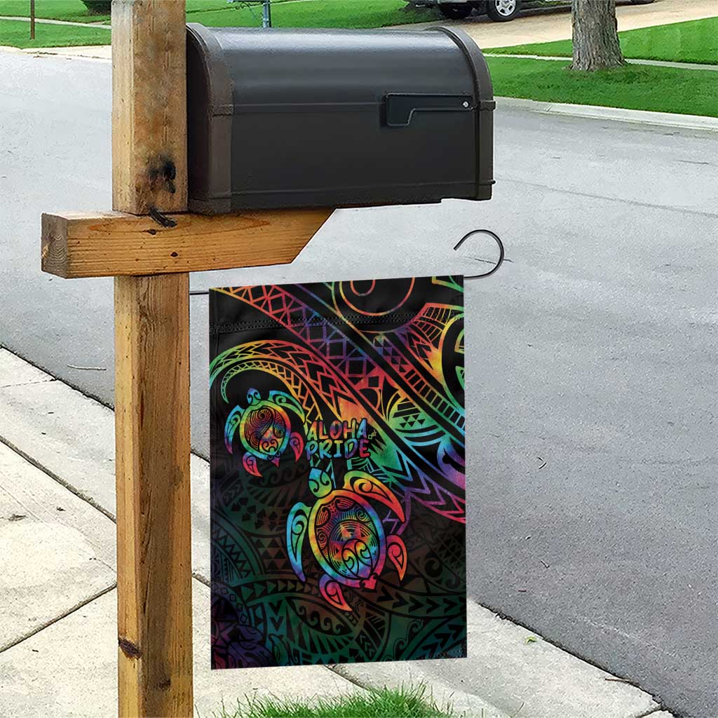 Hawaii Pride Garden Flag Rainbow Swirls