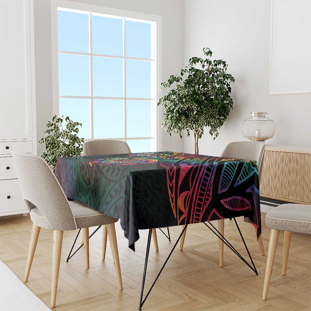 Hawaii Pride Tablecloth Rainbow Swirls