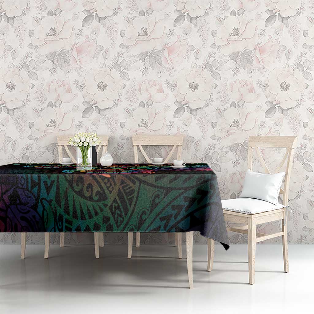 Hawaii Pride Tablecloth Rainbow Swirls