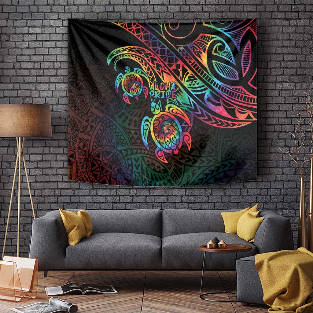 Hawaii Pride Tapestry Rainbow Swirls LT7 Colorful - Polynesian Pride
