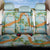 Aloha Festive Hawaii Back Car Seat Cover Mokihana - Maile and Ilima on Turquoise - Polynesian Pride