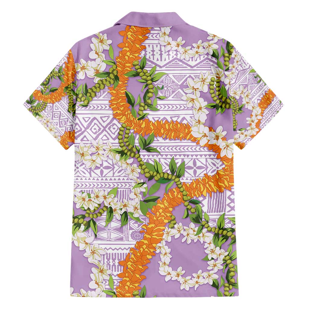 Aloha Festive Hawaii Family Matching Long Sleeve Bodycon Dress and Hawaiian Shirt Mokihana - Maile and Ilima on Lilac LT7 - Polynesian Pride