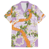 Aloha Festive Hawaii Hawaiian Shirt Mokihana - Maile and Ilima on Lilac - Polynesian Pride