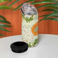 Aloha Festive Hawaii 4 in 1 Can Cooler Tumbler Mokihana - Maile Leis in Muted Summer LT7 - Polynesian Pride