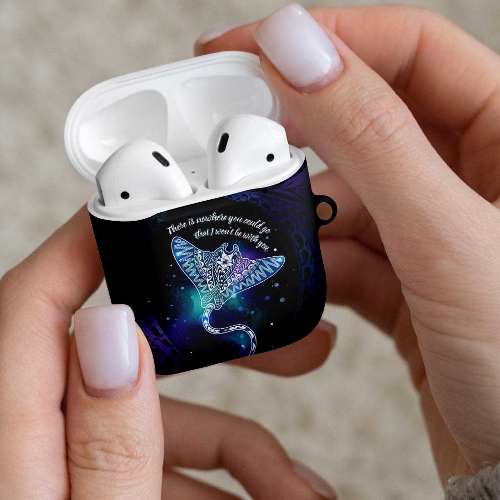 Polynesian Tala Manta Ray AirPods Case Nowhere You Could Go That I Won't Be With You - Polynesian Pride