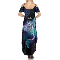 Polynesian Tala Manta Ray Family Matching Summer Maxi Dress and Hawaiian Shirt Nowhere You Could Go That I Won't Be With You LT7 - Polynesian Pride