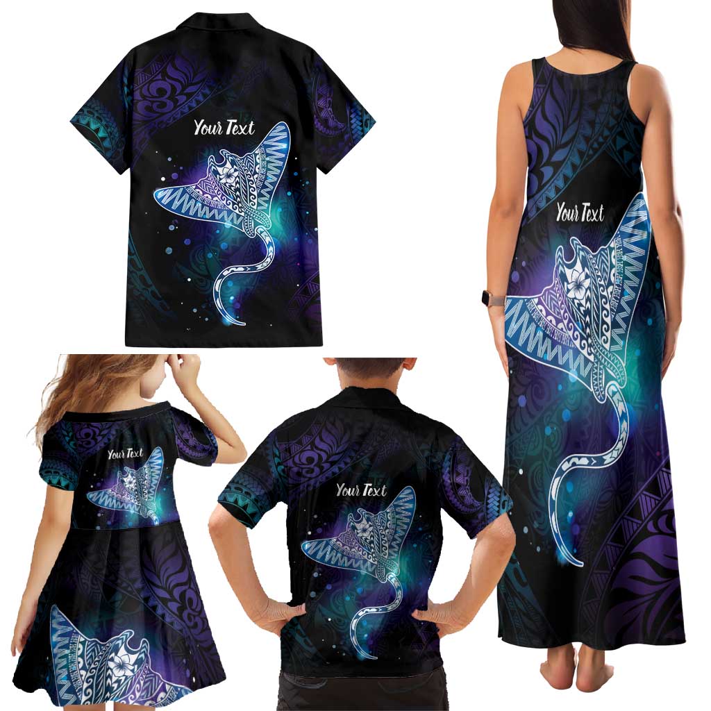 Polynesian Tala Manta Ray Family Matching Tank Maxi Dress and Hawaiian Shirt Nowhere You Could Go That I Won't Be With You LT7 - Polynesian Pride