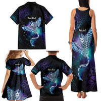 Polynesian Tala Manta Ray Family Matching Tank Maxi Dress and Hawaiian Shirt Nowhere You Could Go That I Won't Be With You LT7 - Polynesian Pride