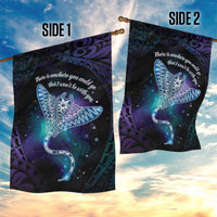 Polynesian Tala Manta Ray Garden Flag Nowhere You Could Go That I Won't Be With You - Polynesian Pride