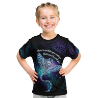 Polynesian Tala Manta Ray Kid T Shirt Nowhere You Could Go That I Won't Be With You - Polynesian Pride