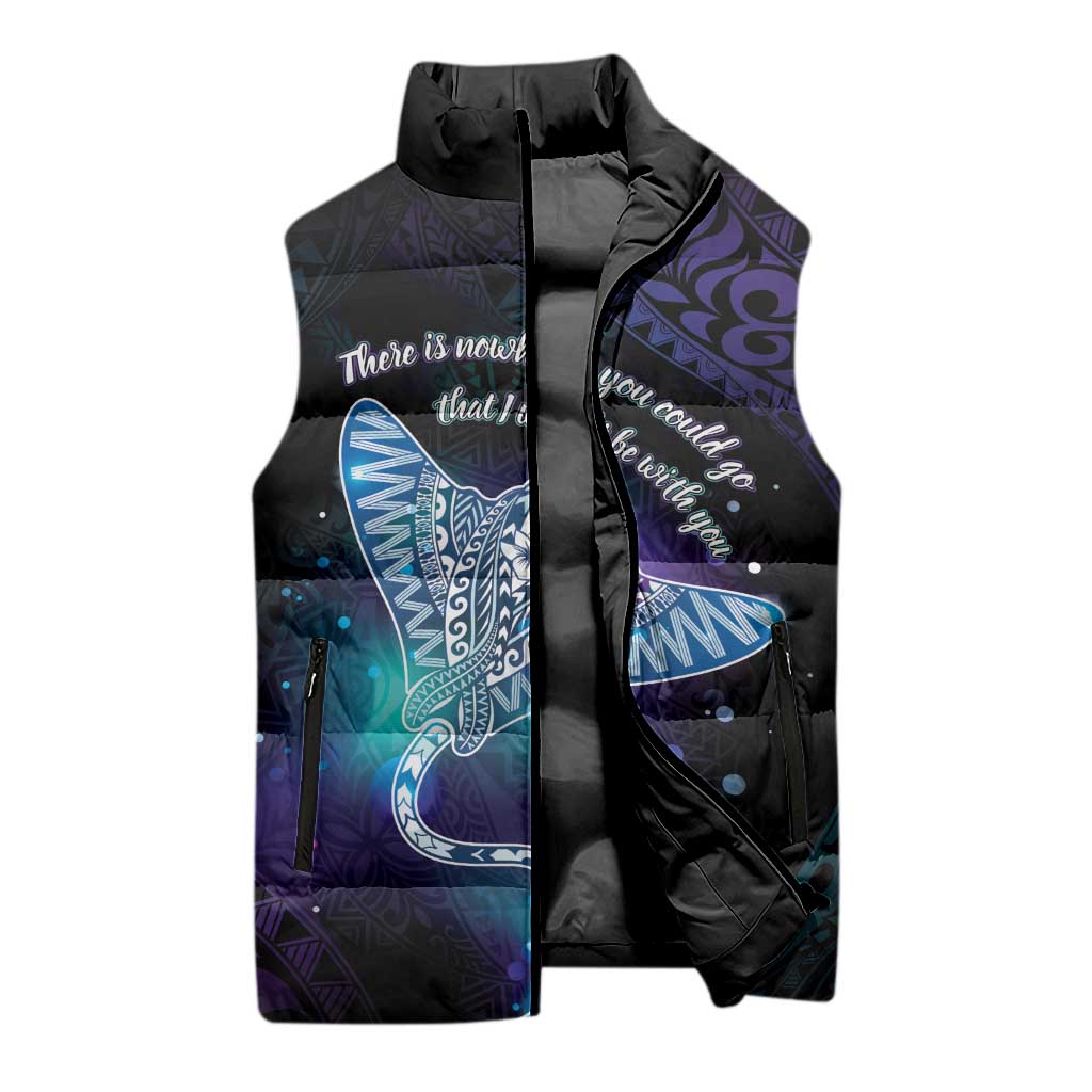 Polynesian Tala Manta Ray Sleeveless Puffer Jacket Nowhere You Could Go That I Won't Be With You LT7 - Polynesian Pride