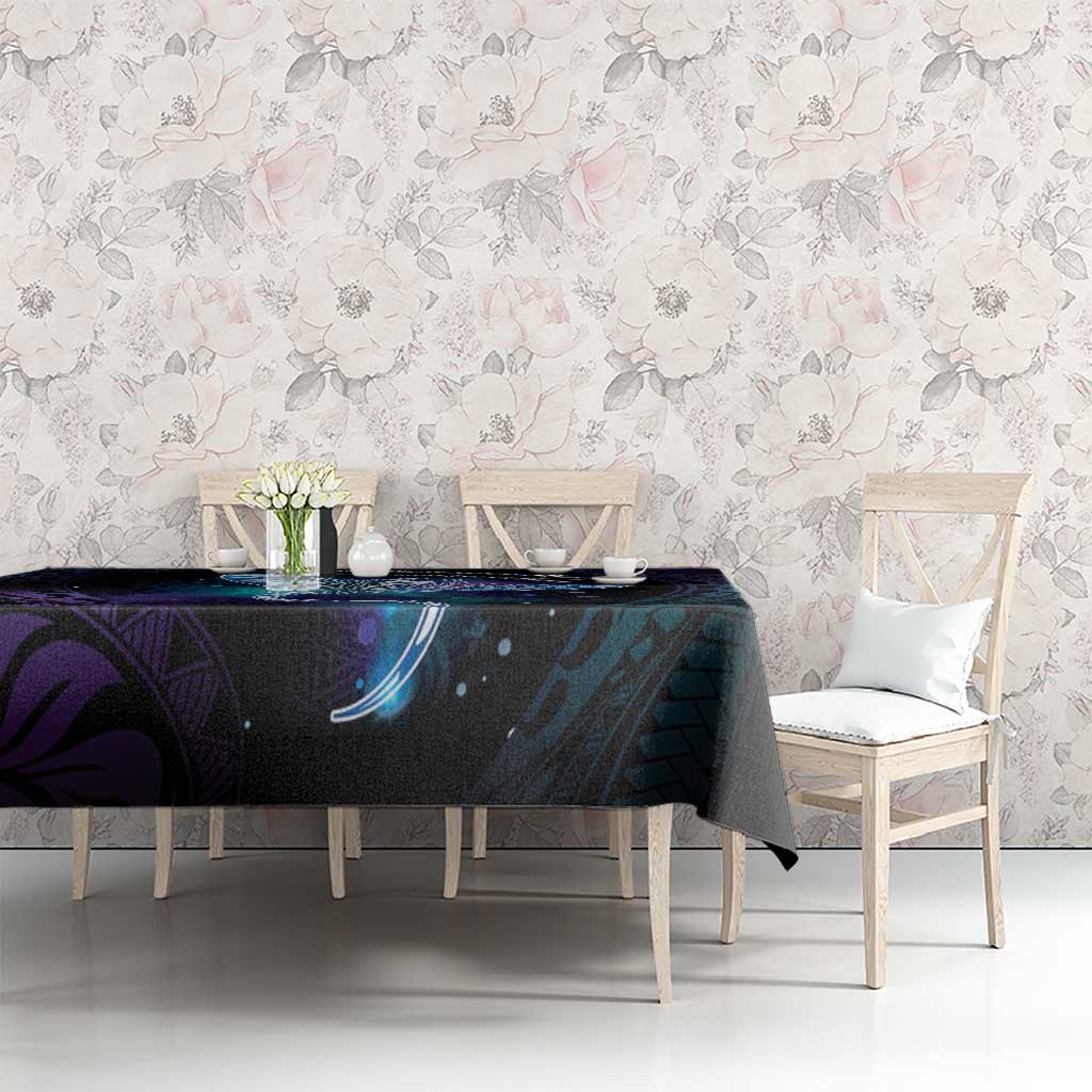 Polynesian Tala Manta Ray Tablecloth Nowhere You Could Go That I Won't Be With You - Polynesian Pride