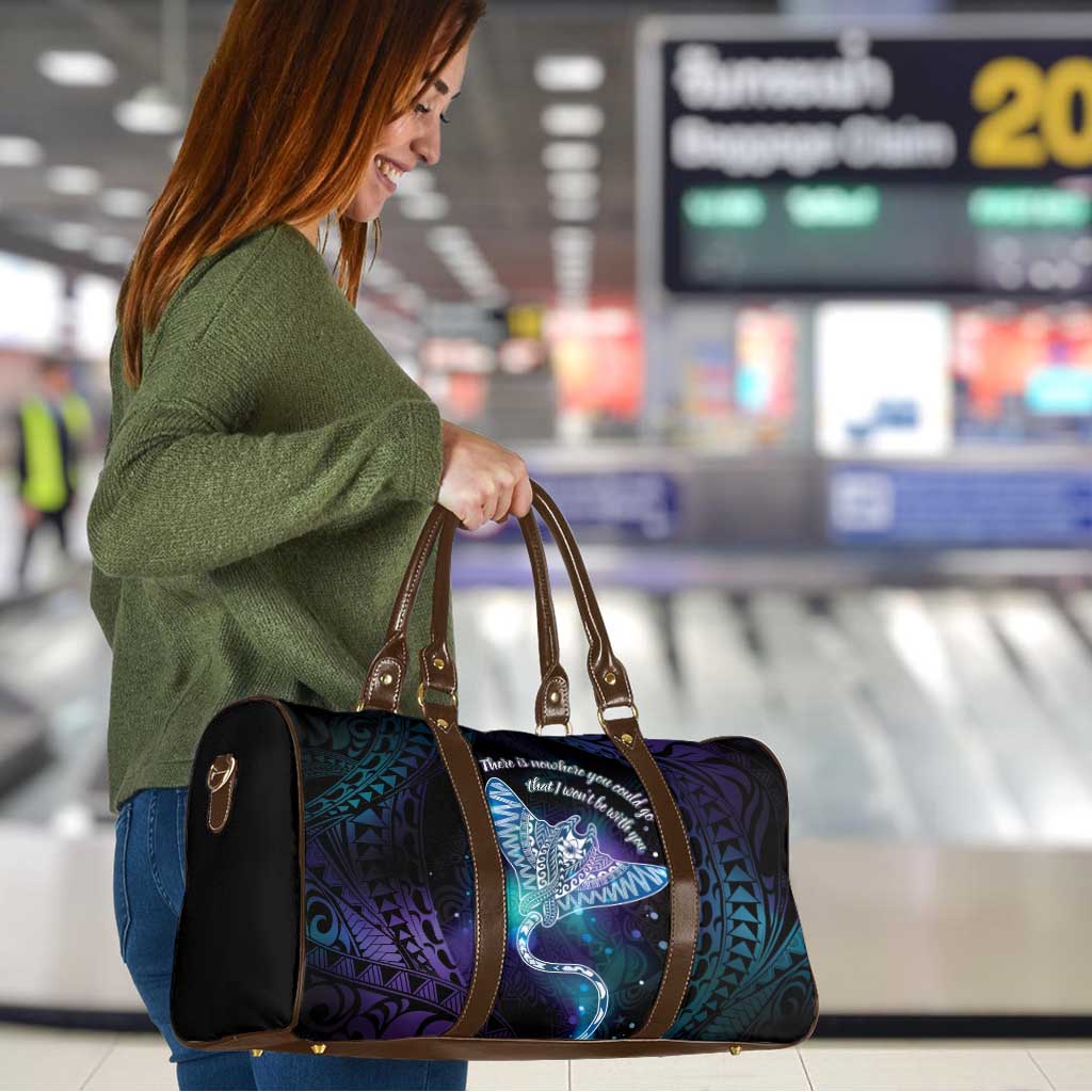 Polynesian Tala Manta Ray Travel Bag Nowhere You Could Go That I Won't Be With You - Polynesian Pride