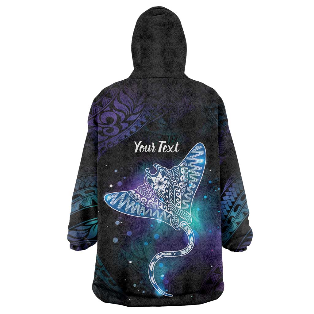 Polynesian Tala Manta Ray Wearable Blanket Hoodie Nowhere You Could Go That I Won't Be With You LT7 - Polynesian Pride