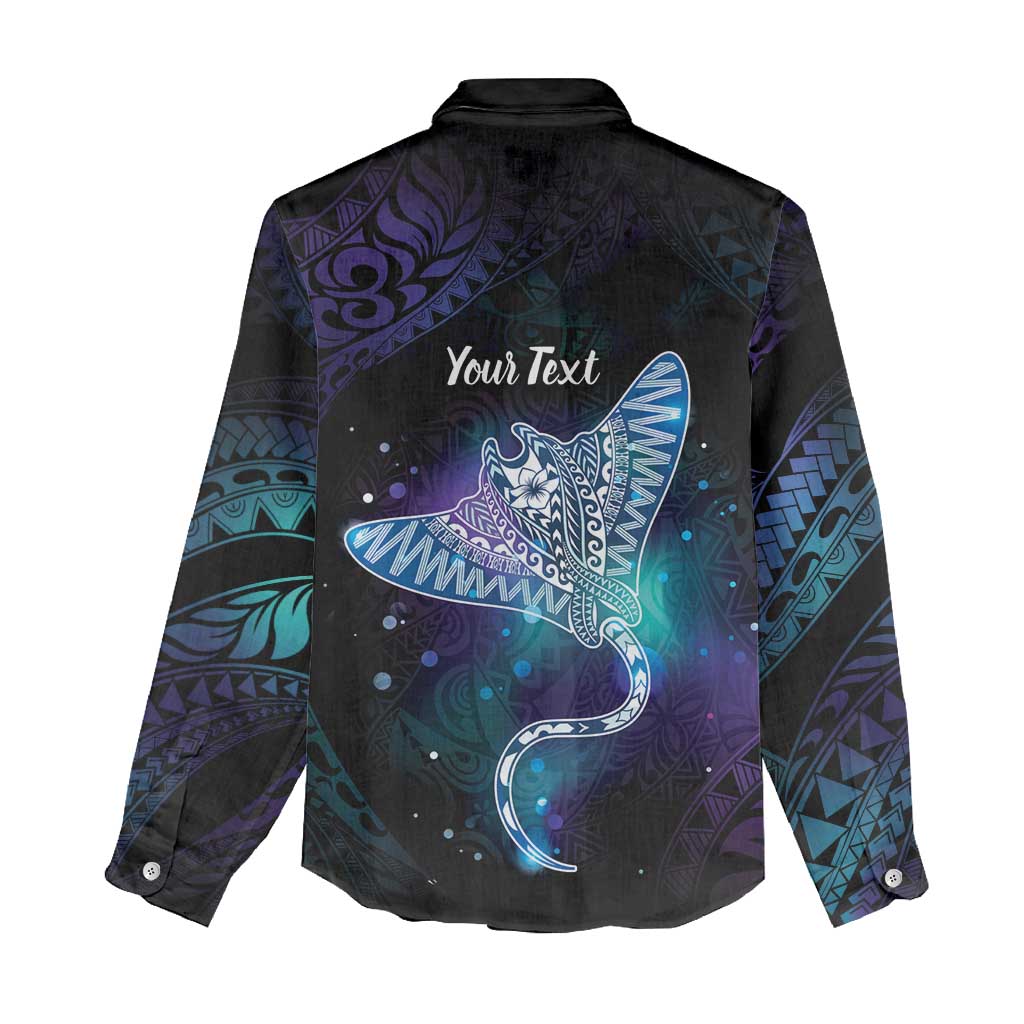 Polynesian Tala Manta Ray Women Casual Shirt Nowhere You Could Go That I Won't Be With You LT7 - Polynesian Pride