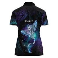 Polynesian Tala Manta Ray Women Polo Shirt Nowhere You Could Go That I Won't Be With You - Polynesian Pride
