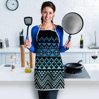 Maori Niho Taniwha Te Wheiao Apron Moana Blue - Polynesian Pride