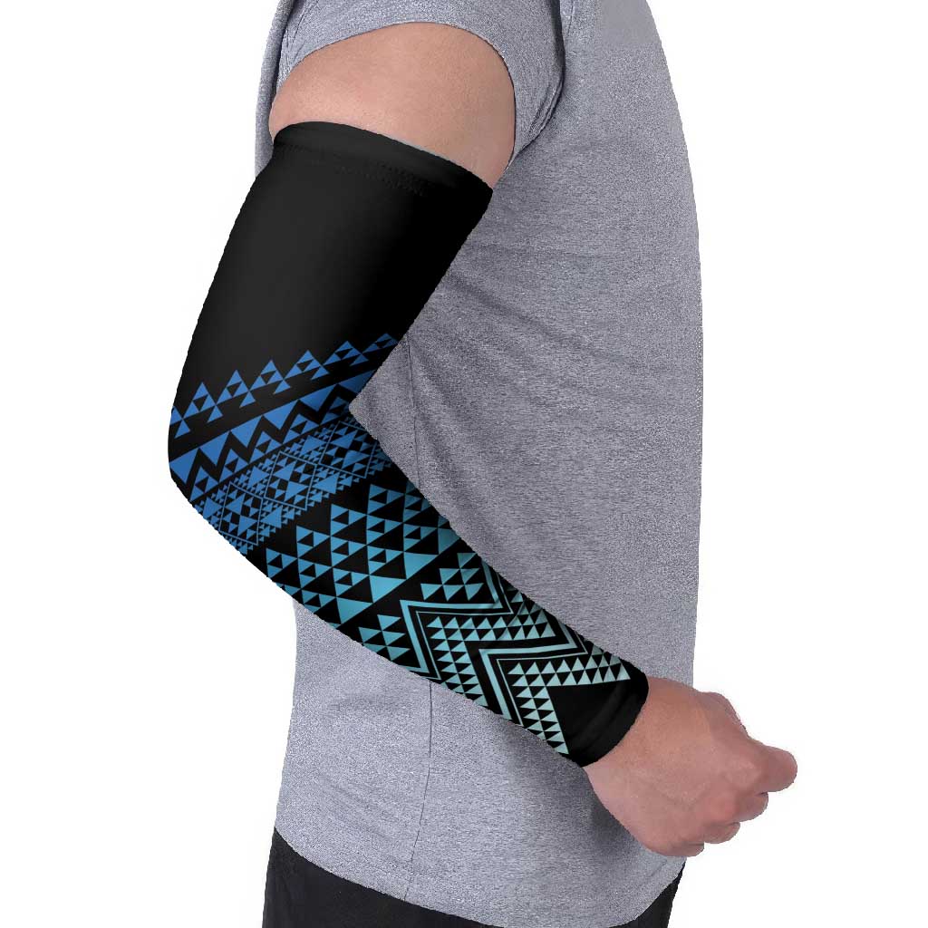 Maori Niho Taniwha Te Wheiao Arm Sleeves Moana Blue - Polynesian Pride