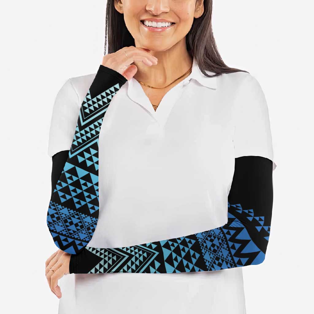 Maori Niho Taniwha Te Wheiao Arm Sleeves Moana Blue - Polynesian Pride