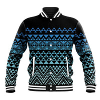 Maori Niho Taniwha Te Wheiao Baseball Jacket Moana Blue LT7 Unisex Blue - Polynesian Pride