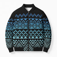 Maori Niho Taniwha Te Wheiao Bomber Puffer Jacket Moana Blue LT7 Unisex Blue - Polynesian Pride