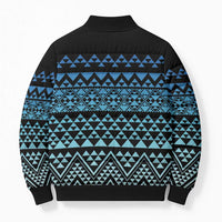 Maori Niho Taniwha Te Wheiao Bomber Puffer Jacket Moana Blue LT7 - Polynesian Pride