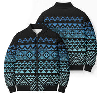 Maori Niho Taniwha Te Wheiao Bomber Puffer Jacket Moana Blue LT7 - Polynesian Pride