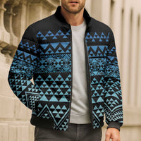 Maori Niho Taniwha Te Wheiao Bomber Puffer Jacket Moana Blue LT7 - Polynesian Pride