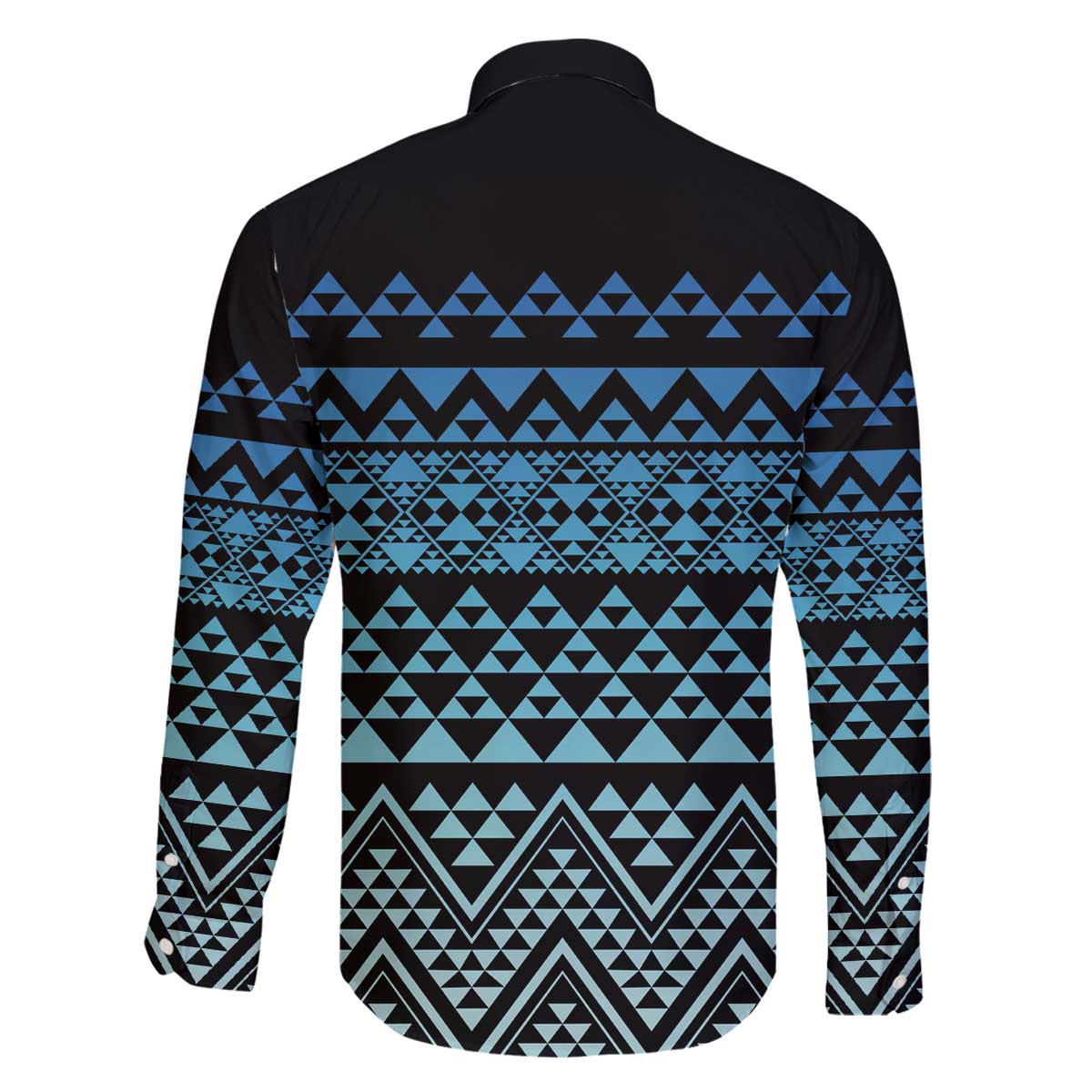 Maori Niho Taniwha Te Wheiao Family Matching Off The Shoulder Long Sleeve Dress and Hawaiian Shirt Moana Blue LT7 - Polynesian Pride