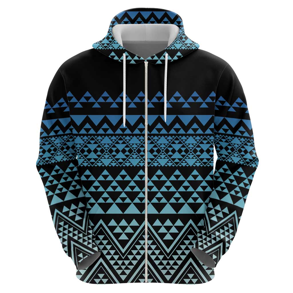 Maori Niho Taniwha Te Wheiao Hoodie Moana Blue - Polynesian Pride