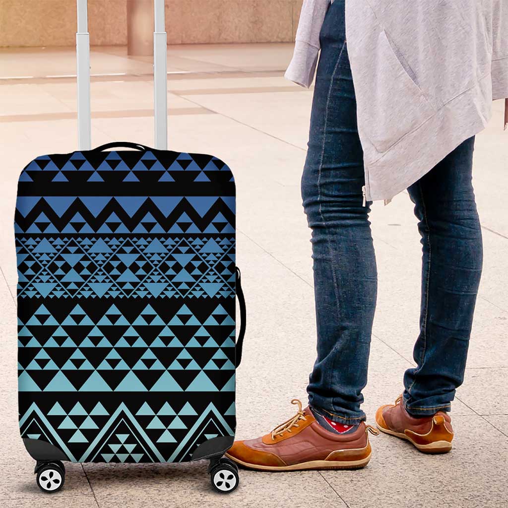 Maori Niho Taniwha Te Wheiao Luggage Cover Moana Blue LT7 Blue - Polynesian Pride