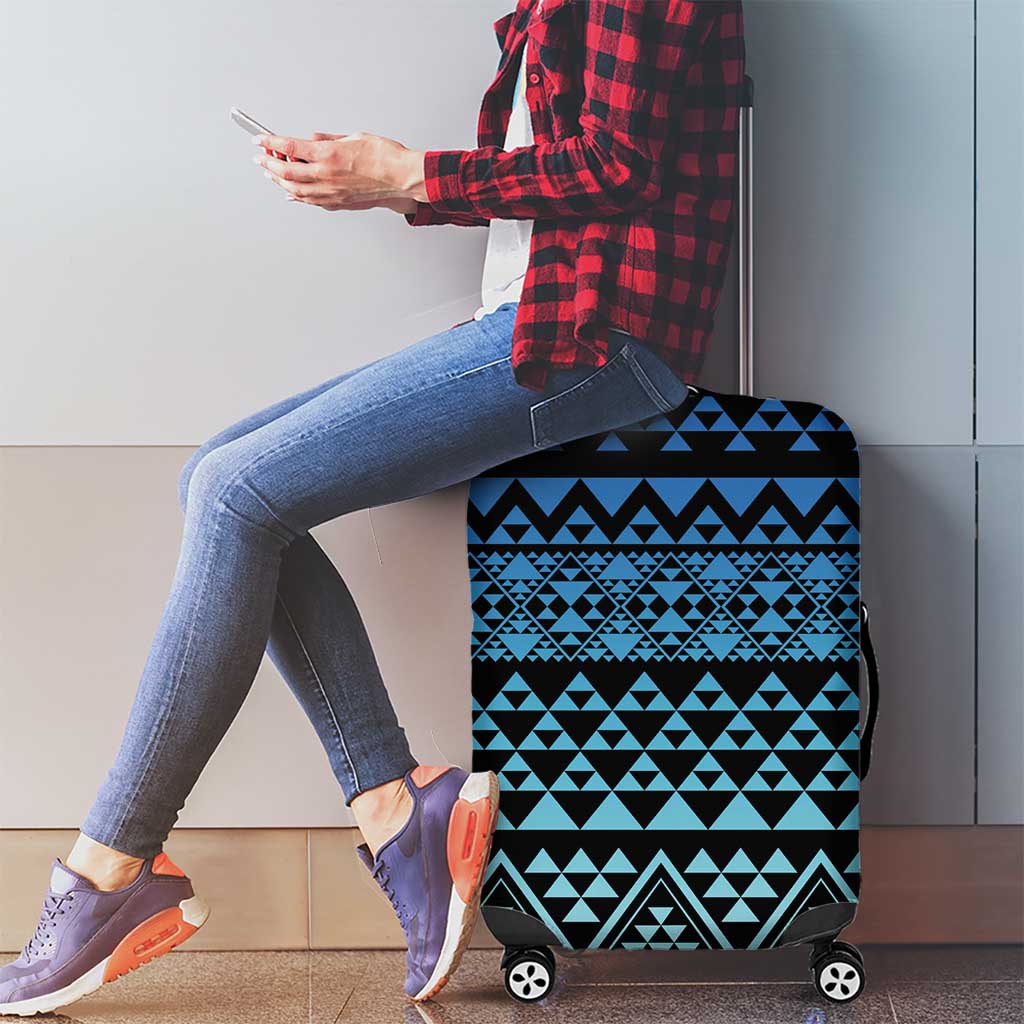 Maori Niho Taniwha Te Wheiao Luggage Cover Moana Blue LT7 - Polynesian Pride