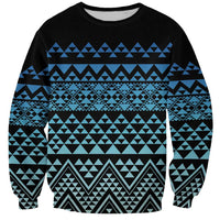 Maori Niho Taniwha Te Wheiao Sweatshirt Moana Blue LT7 Unisex Blue - Polynesian Pride