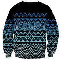 Maori Niho Taniwha Te Wheiao Sweatshirt Moana Blue LT7 - Polynesian Pride