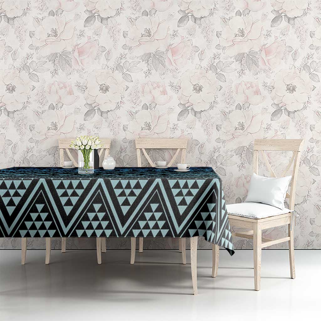 Maori Niho Taniwha Te Wheiao Tablecloth Moana Blue - Polynesian Pride