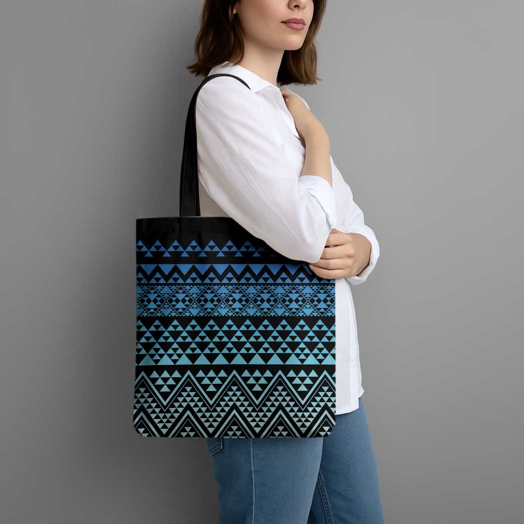 Maori Niho Taniwha Te Wheiao Tote Bag Moana Blue - Polynesian Pride
