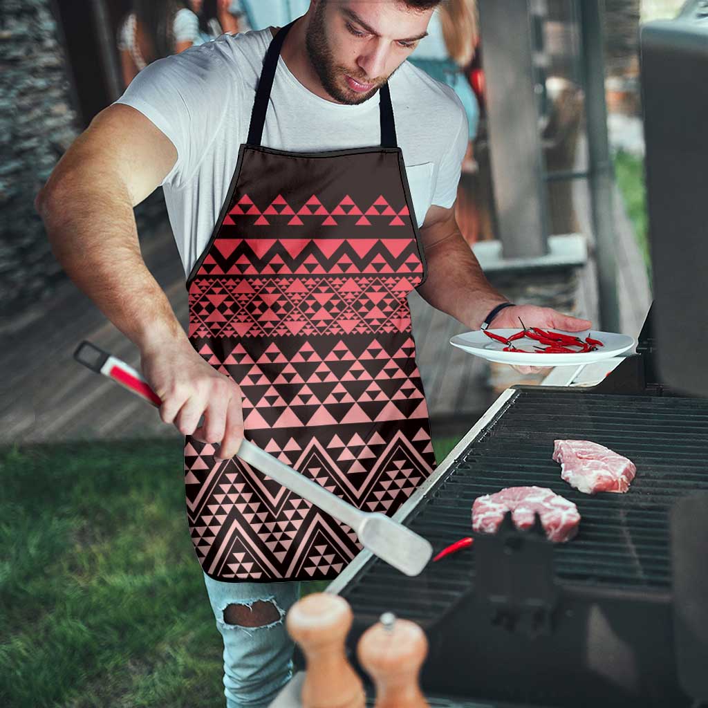 Maori Niho Taniwha Te Wheiao Apron Terracotta - Polynesian Pride