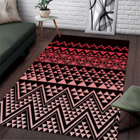 Maori Niho Taniwha Te Wheiao Area Rug Terracotta - Polynesian Pride