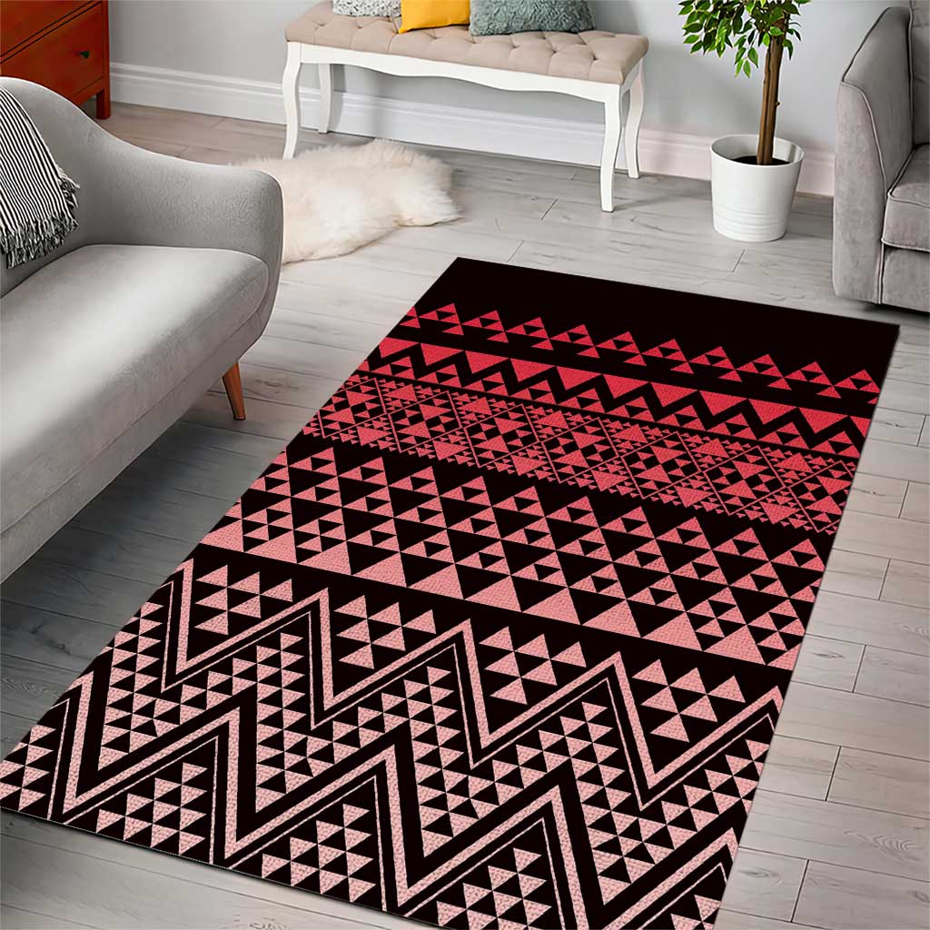 Maori Niho Taniwha Te Wheiao Area Rug Terracotta - Polynesian Pride