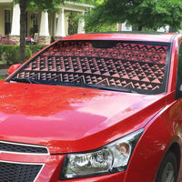 Maori Niho Taniwha Te Wheiao Auto Sun Shade Terracotta - Polynesian Pride