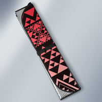 Maori Niho Taniwha Te Wheiao Auto Sun Shade Terracotta - Polynesian Pride