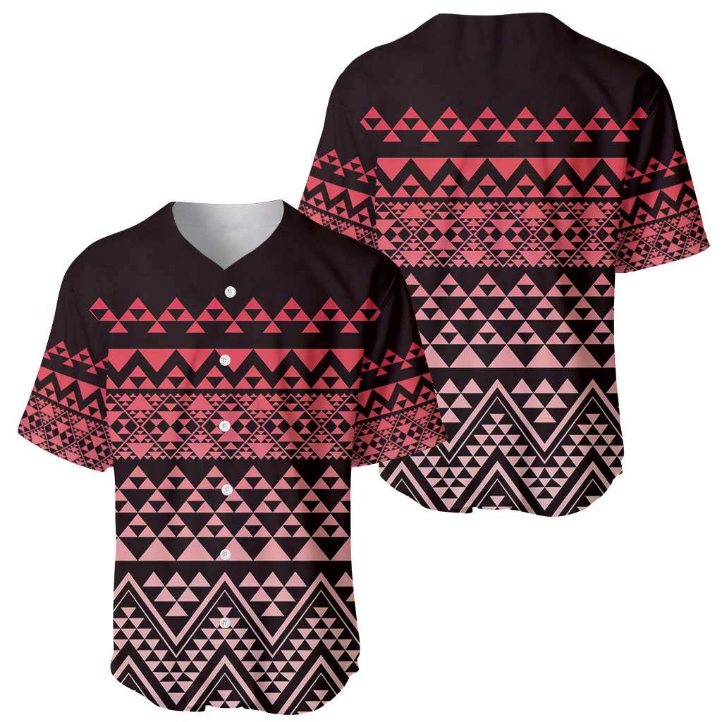 Maori Niho Taniwha Te Wheiao Baseball Jersey Terracotta - Polynesian Pride