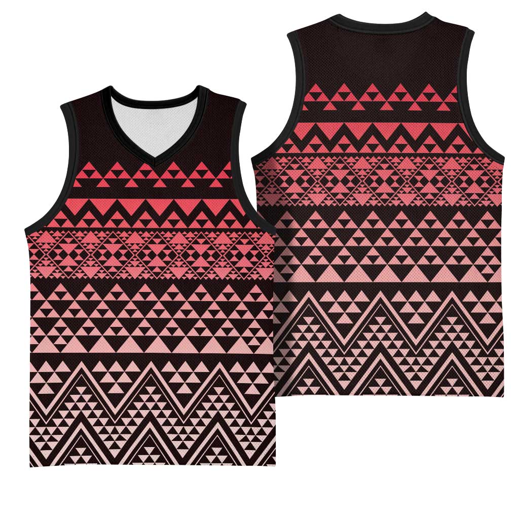 Maori Niho Taniwha Te Wheiao Basketball Jersey Terracotta LT7 - Polynesian Pride