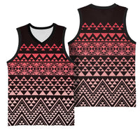 Maori Niho Taniwha Te Wheiao Basketball Jersey Terracotta LT7 - Polynesian Pride