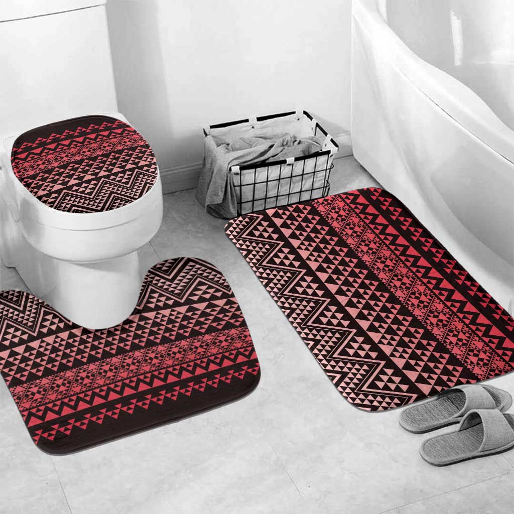 Maori Niho Taniwha Te Wheiao Bathroom Set Terracotta - Polynesian Pride