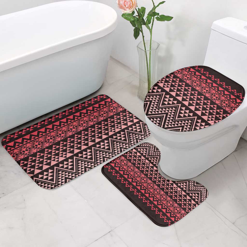 Maori Niho Taniwha Te Wheiao Bathroom Set Terracotta - Polynesian Pride