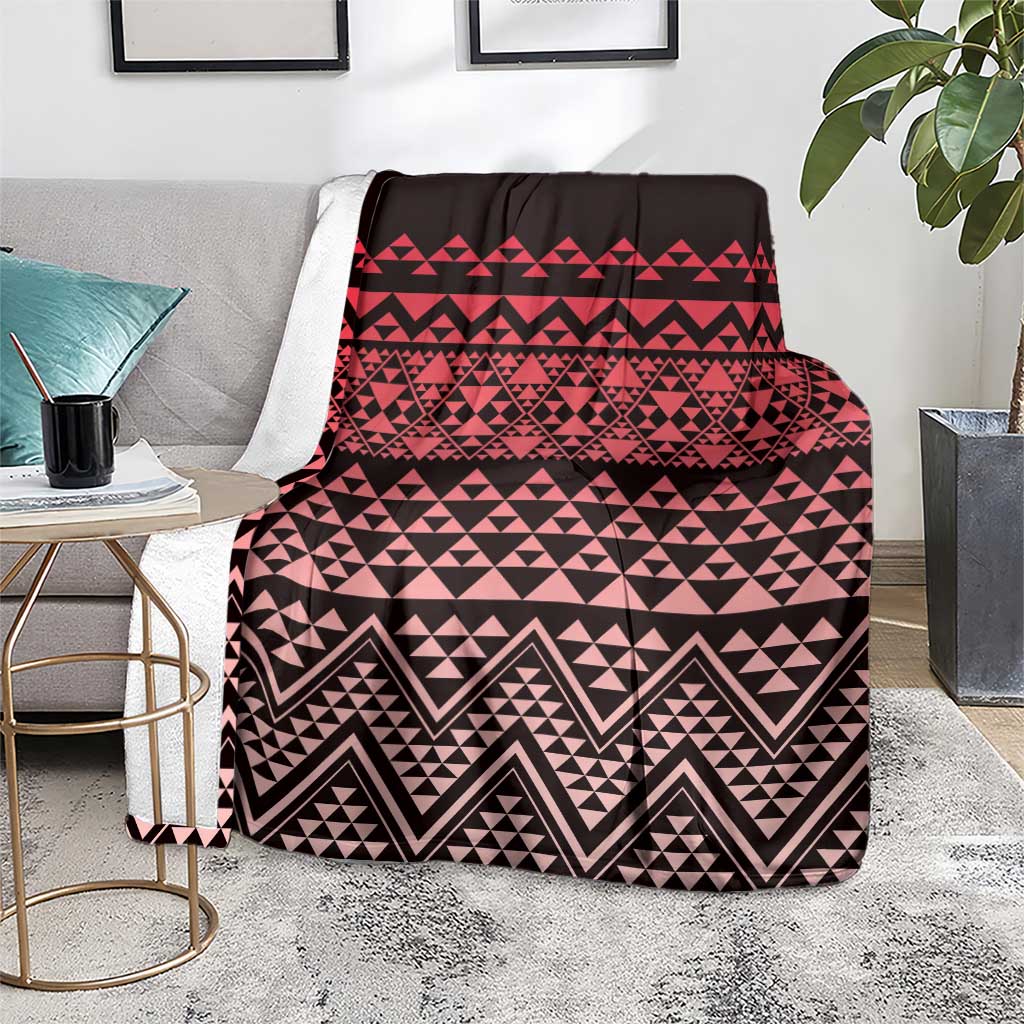 Maori Niho Taniwha Te Wheiao Blanket Terracotta - Polynesian Pride